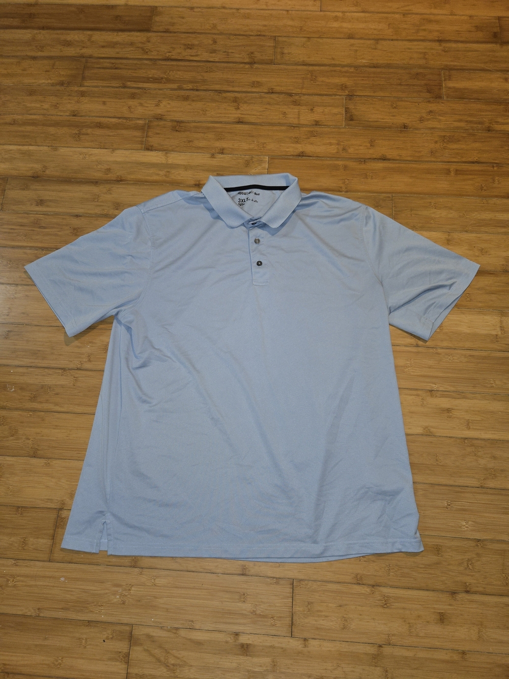 Reebok Golf Polo Shirt Mens 3XLT Tall Light Blue Short Sleeve